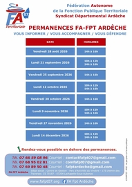 Nos permanences 2026